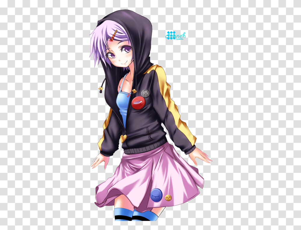 Hooded Anime Girl, Apparel, Manga, Comics Transparent Png