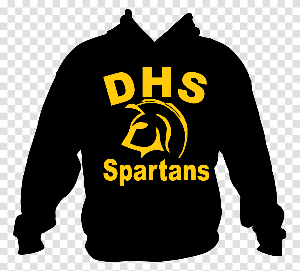 Hoodie Gildan Dhs Spartan Logo Hoodie, Sleeve, Long Sleeve, Shirt Transparent Png