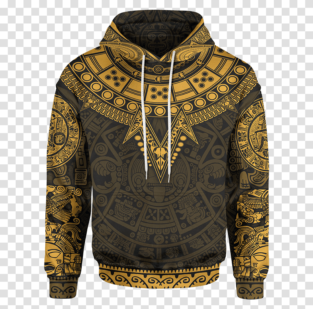 Hoodie S Yellow The Eagle Warrior Unisex Hoodie Mayans Aztec Eagle Warrior Hoodie, Apparel, Pattern, Paisley Transparent Png