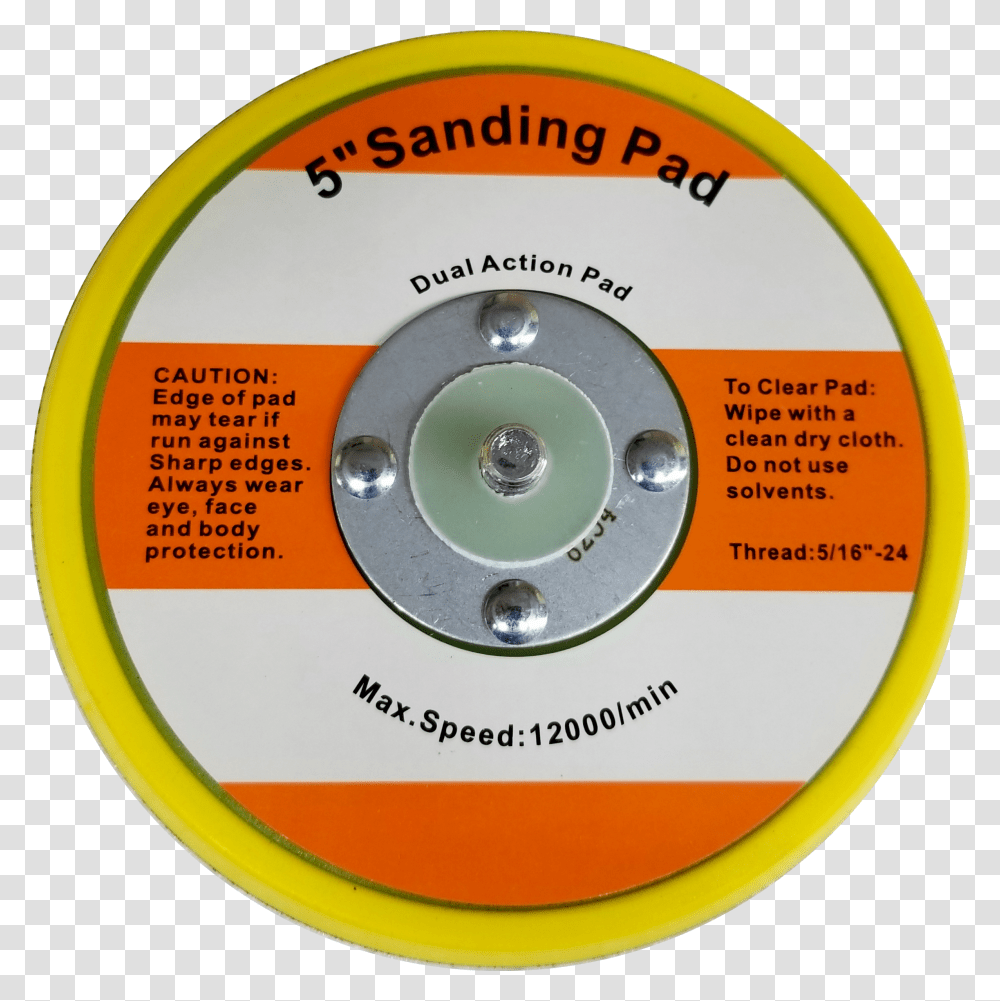 Hook And Loop Sanding Pad Holder 5 Inch Circle Transparent Png
