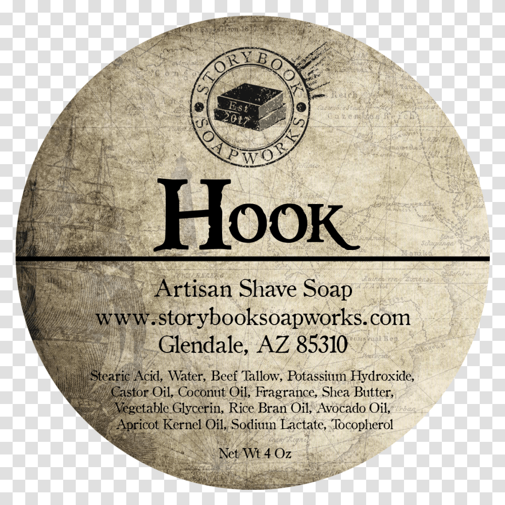 Hook Shave Soap - Storybook Soapworks Circle, Label, Text, Clock Tower, Paper Transparent Png
