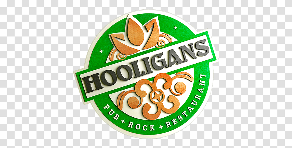 Hooligans Pub Rock Emblem, Label, Text, Logo, Symbol Transparent Png