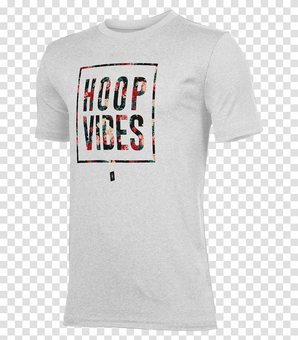 Hoop Vibes White Tee Active Shirt, Clothing, Apparel, T-Shirt, Sleeve Transparent Png