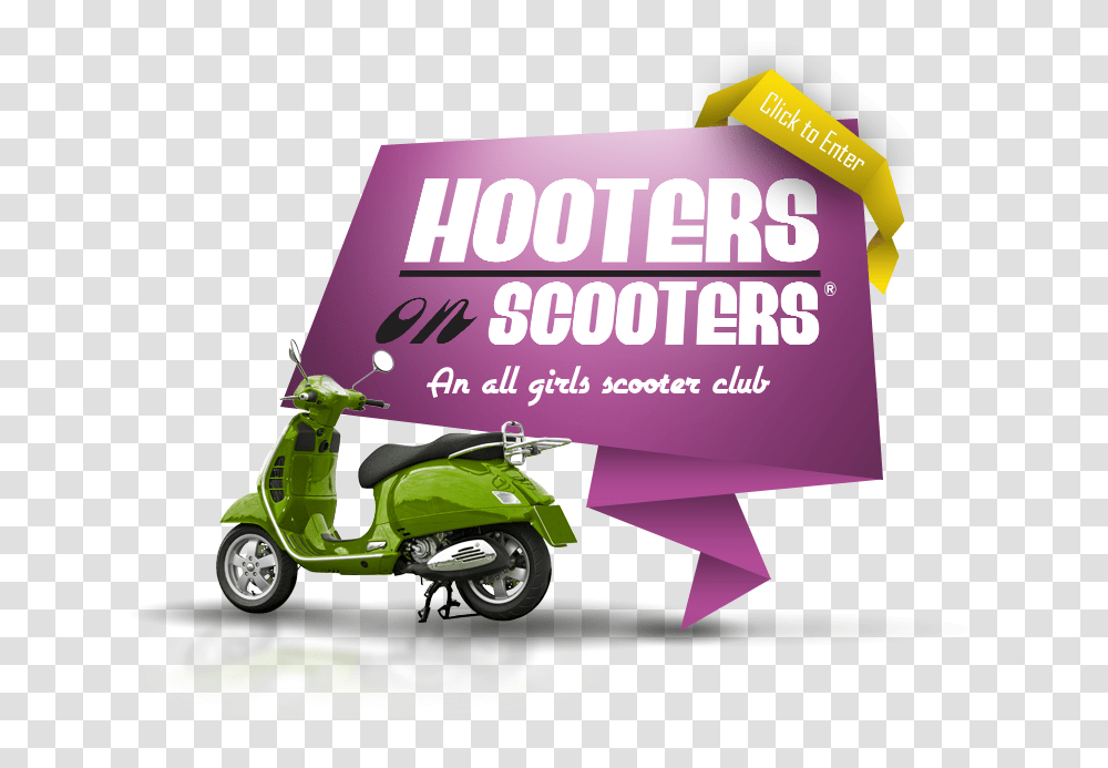Hooters Electric Motorcycles And Scooters, Vehicle, Transportation, Poster, Advertisement Transparent Png