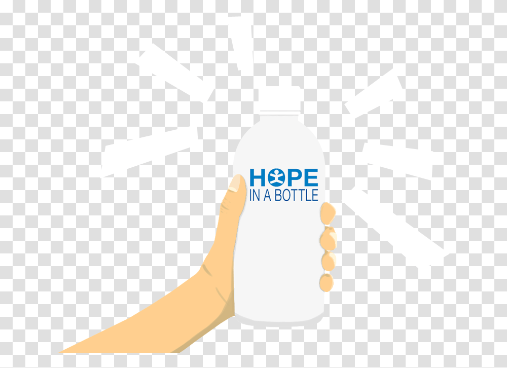 Hope In A Bottle, Cross, Water Bottle, Beverage Transparent Png