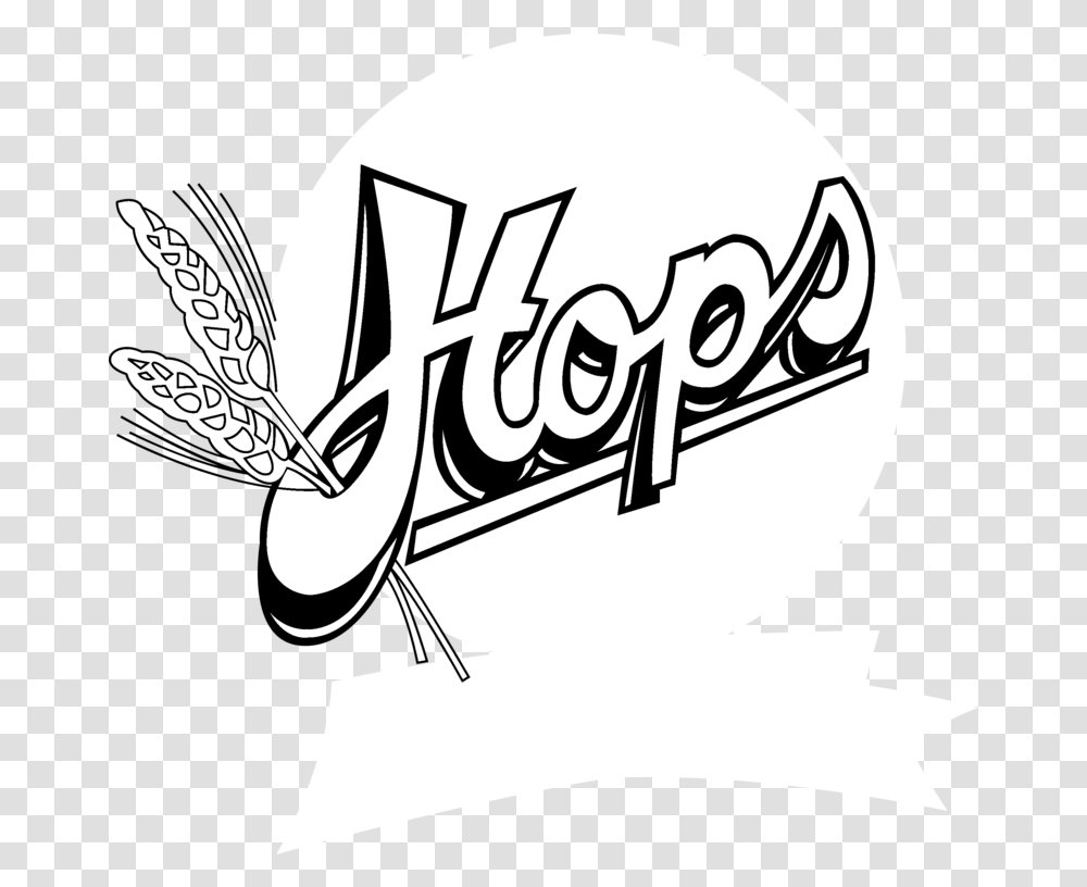 Hops Logo Black And White Hops Logo, Text, Symbol, Label, Stencil Transparent Png