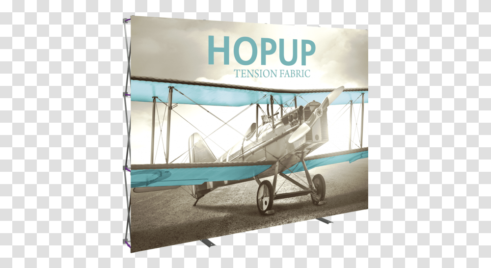Hopup Tension Fabric Banner Stand, Biplane, Airplane, Aircraft, Vehicle Transparent Png