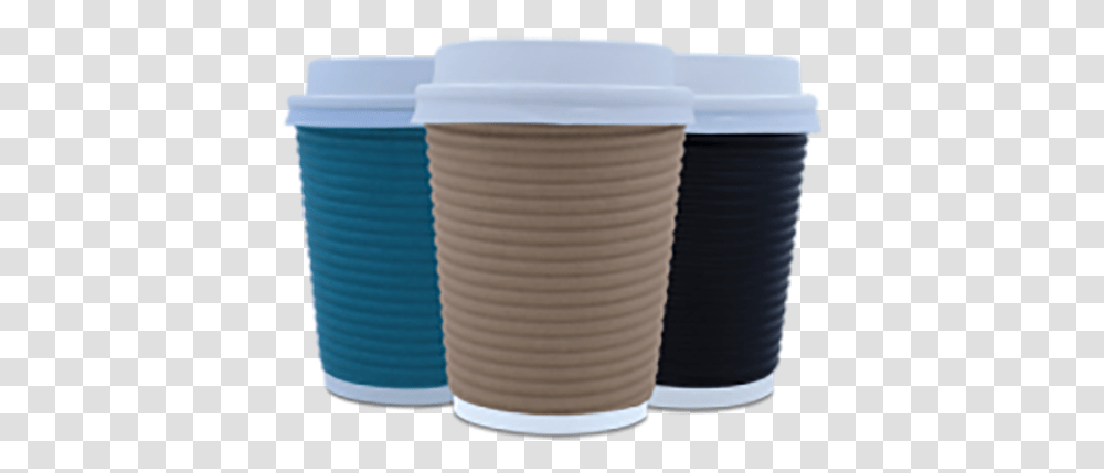 Horizontal Ripple Paper Coffee Cups Coffee Cup, Meal, Food, Plastic, Bottle Transparent Png