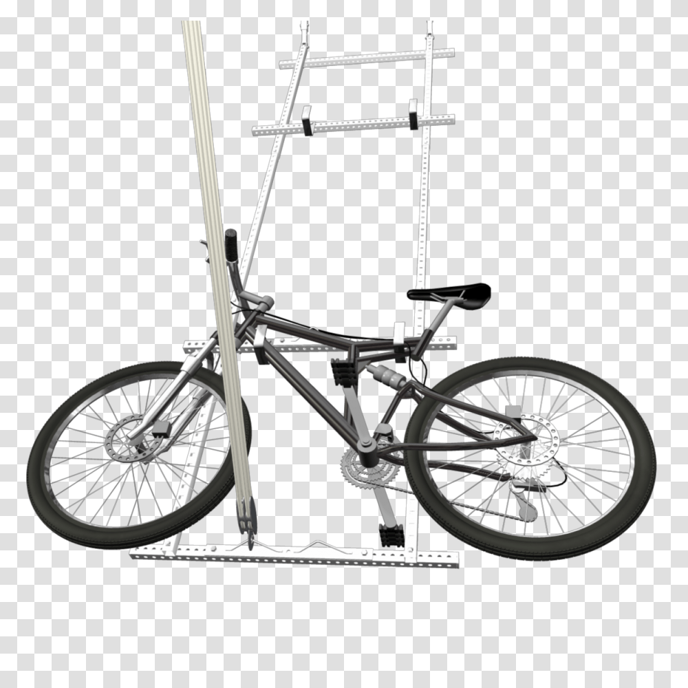 Horizontal Single Bike Lift Strong Racks, Bicycle, Vehicle, Transportation, Bmx Transparent Png