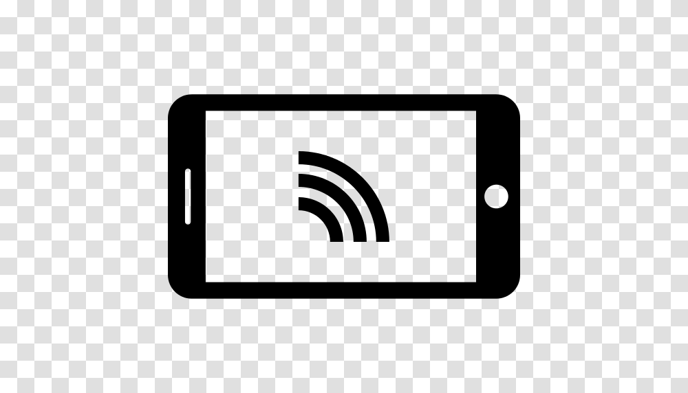 Horizontal Smartphone With Wifi Connection Icon, Gray, World Of Warcraft Transparent Png