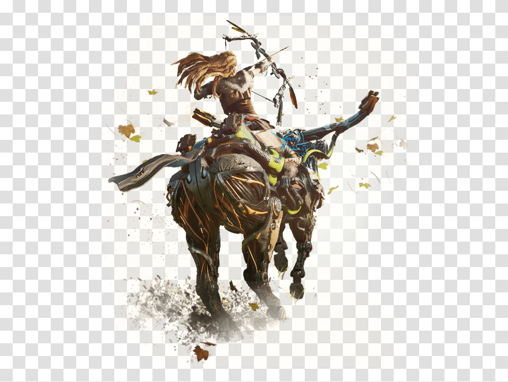 Horizonzerodawn Aloy Horizon Zero Dawn, Archery, Sport, Bow, Horse Transparent Png