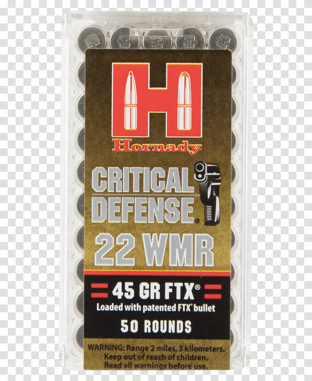 Hornady Critical Defense 22 Wmr Ammo, Advertisement, Plant, Poster Transparent Png
