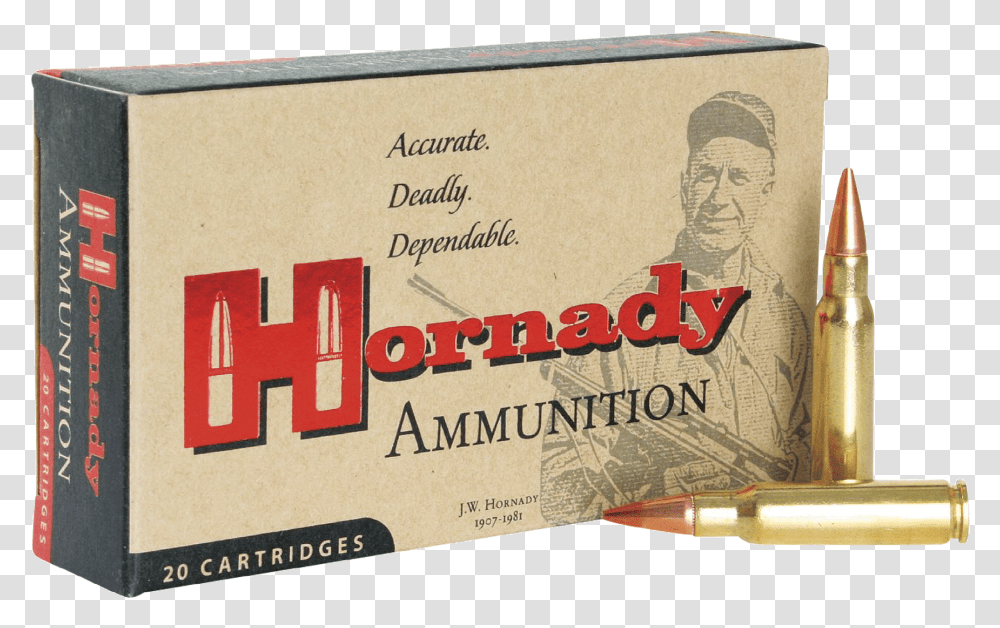 Hornady Custom 250 Savage 20rd Ammo Ammunition, Weapon, Weaponry, Paper Transparent Png