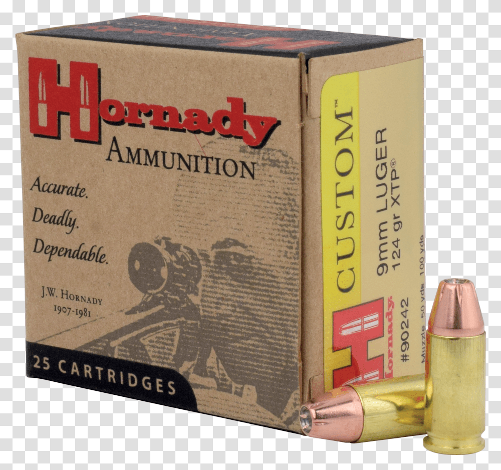 Hornady Custom Ammunition 9mm Luger 124 Grain Xtp Jacketed Hornady 9mm 124 Hollow Point Transparent Png – Pngset.com