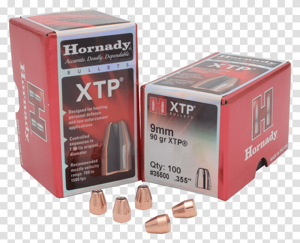 Hornady Xtp Pistol Bullets Xtp, Box, Weapon, Weaponry, Ammunition Transparent Png