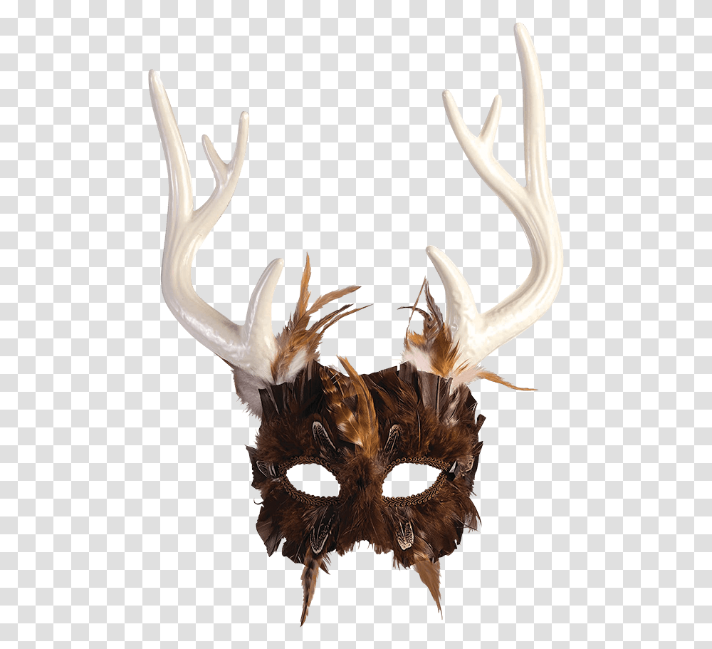 Horned Nature Spirit Mask Nature Spirit Mask, Antler, Bird, Animal Transparent Png