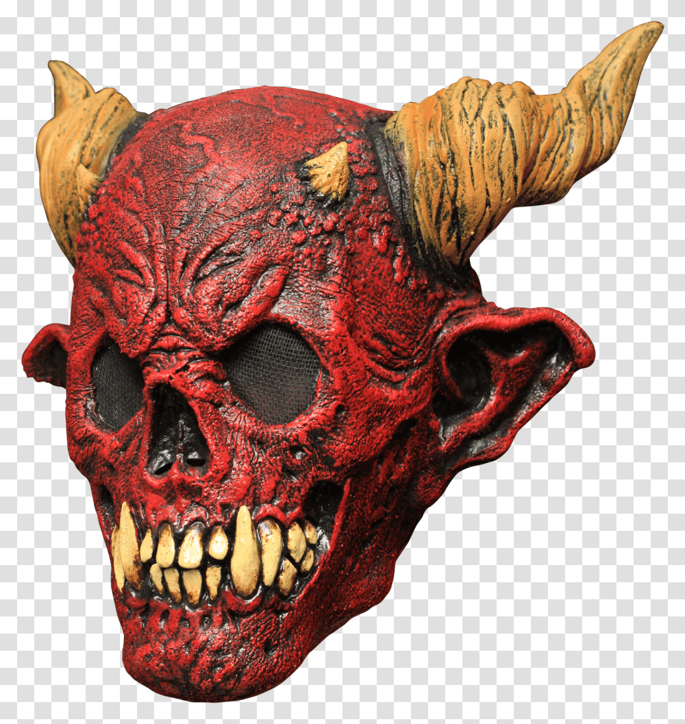 Horned Satanic Mask, Alien, Bronze Transparent Png