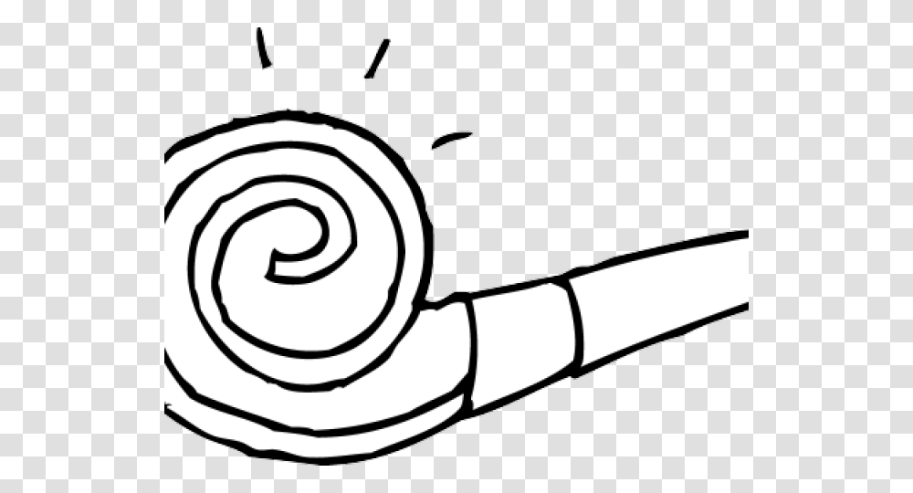 Horns Clipart Torotot Party Noisemaker Clip Art Black And White, Snail, Invertebrate, Animal, Spiral Transparent Png