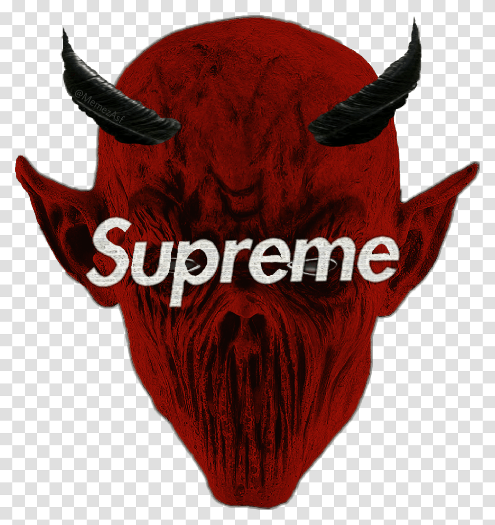 Horns Devil Logo Demon Mask Bape Head Supreme, Symbol, Trademark, Animal, Emblem Transparent Png