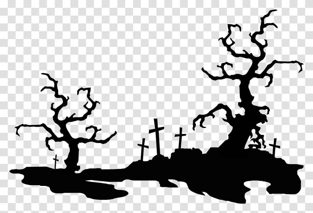 Horror Cemetery Download Spooky Tree Clip Art, Quake Transparent Png