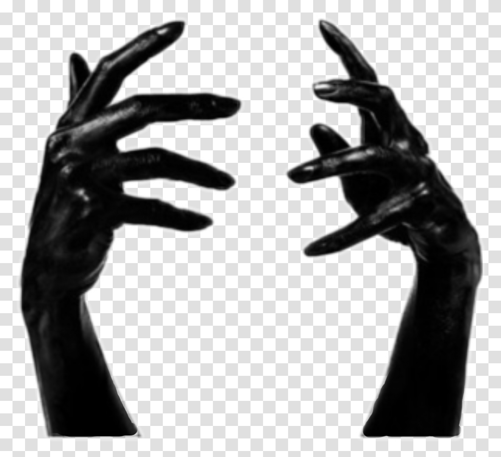 Horror Hands Black Dark Black Horror Hand, Person Transparent Png