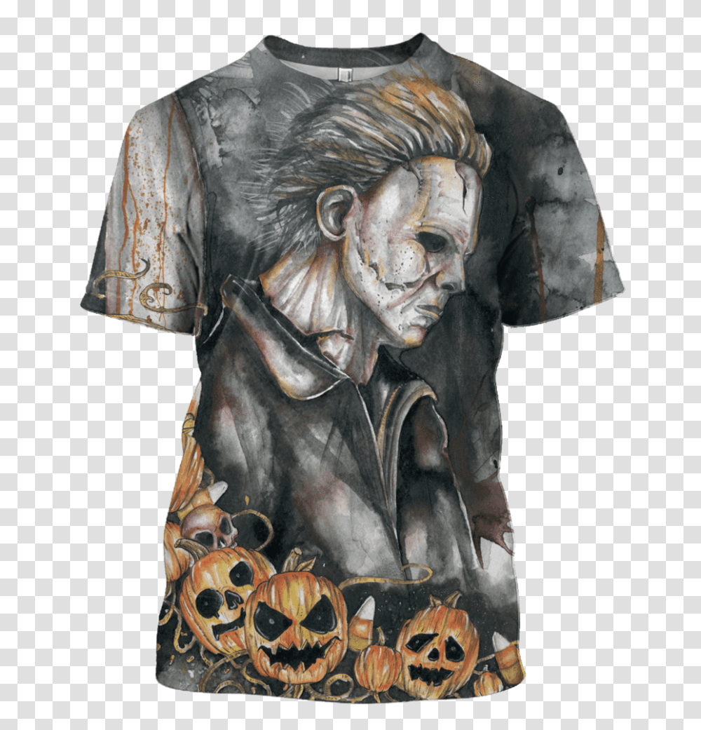 Horror Movie Tshirt Halloween Twisted Art, Apparel, T-Shirt, Person Transparent Png