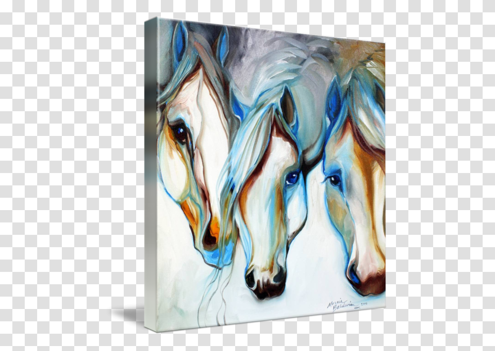 Horse Abstract Painting, Canvas, Modern Art, Mammal, Animal Transparent Png