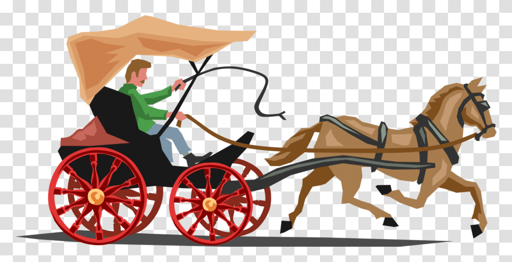 Horse And Buggy Carriage Horse Cart Clipart, Wagon, Vehicle, Transportation, Mammal Transparent Png