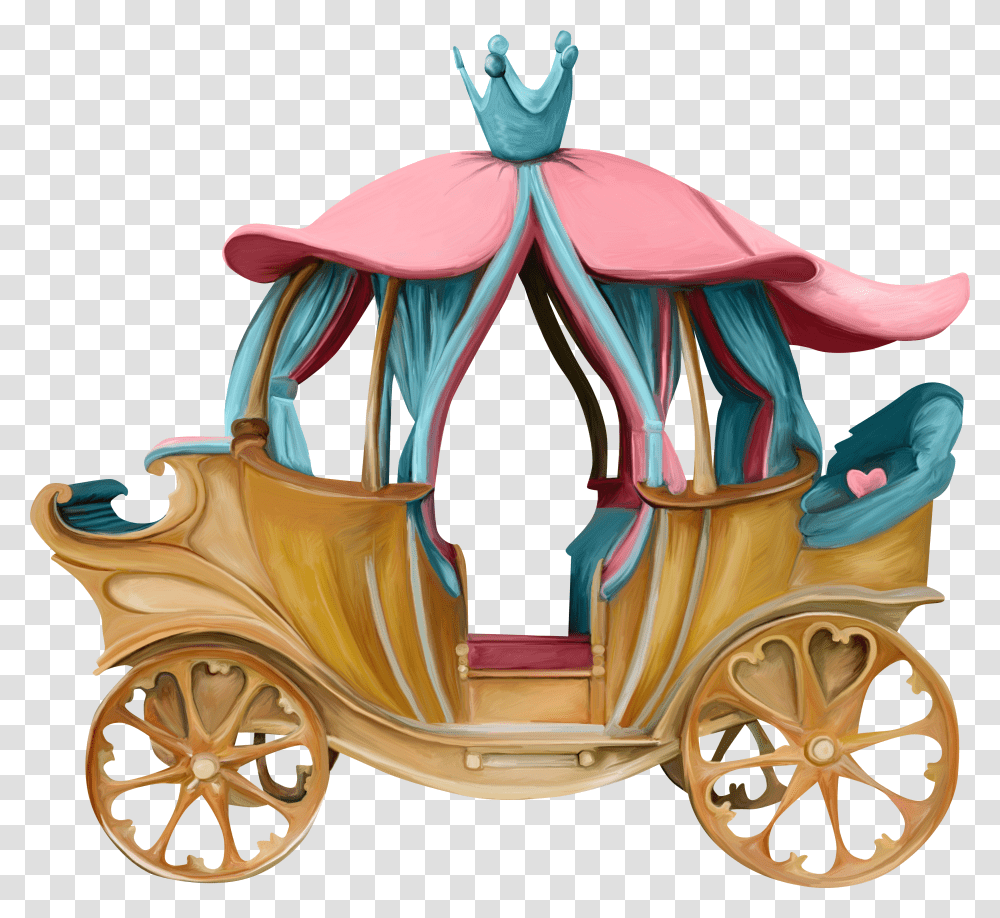 Horse And Carriage Cinderella's Pumpkin Car Transparent Png