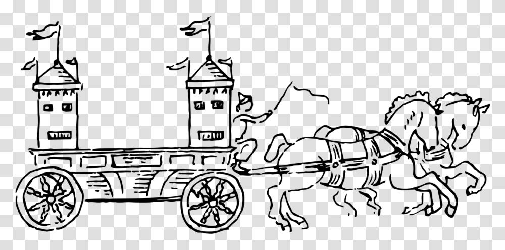Horse And Carriage Draw Rath With Horse, Gray, World Of Warcraft Transparent Png