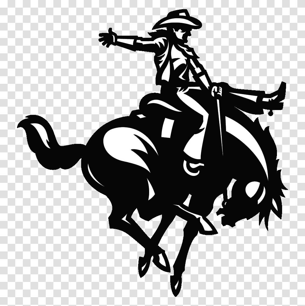 Horse And Rider Logo Northwestern Oklahoma State Logo, Stencil, Silhouette, Ninja, Poster Transparent Png