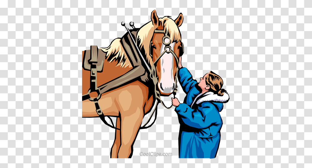 Horse And Woman Royalty Free Vector Clip Art Illustration, Person, Human, Mammal, Animal Transparent Png