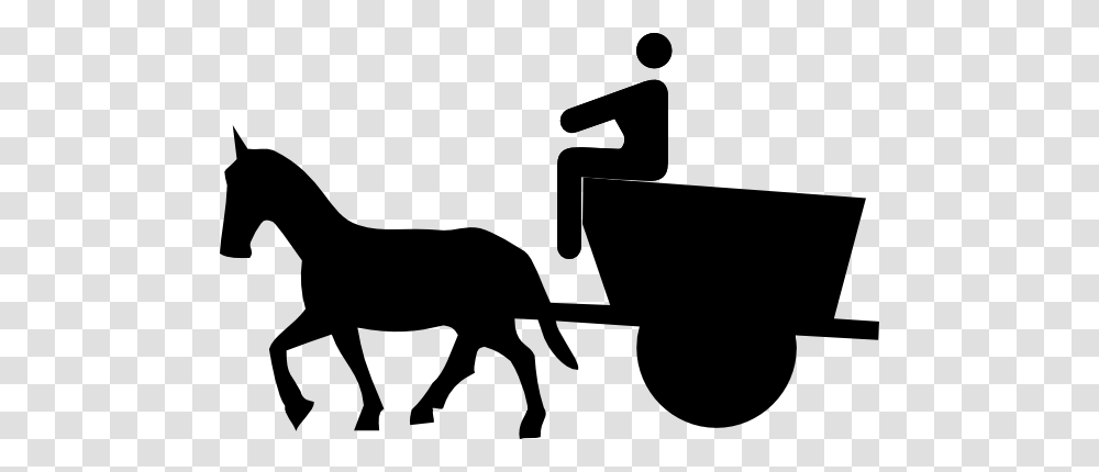 Horse Carriage Clipart For Web, Mammal, Animal, Silhouette, Vehicle Transparent Png