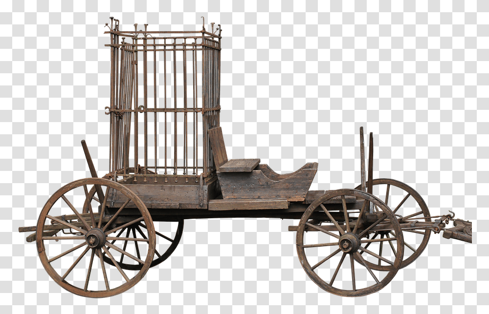 Horse Cart With Cage, Wagon, Vehicle, Transportation, Wheel Transparent Png