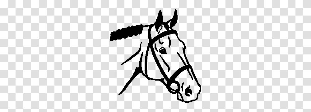 Horse Clip Art Black And White, Bow, Animal, Mammal, Stencil Transparent Png