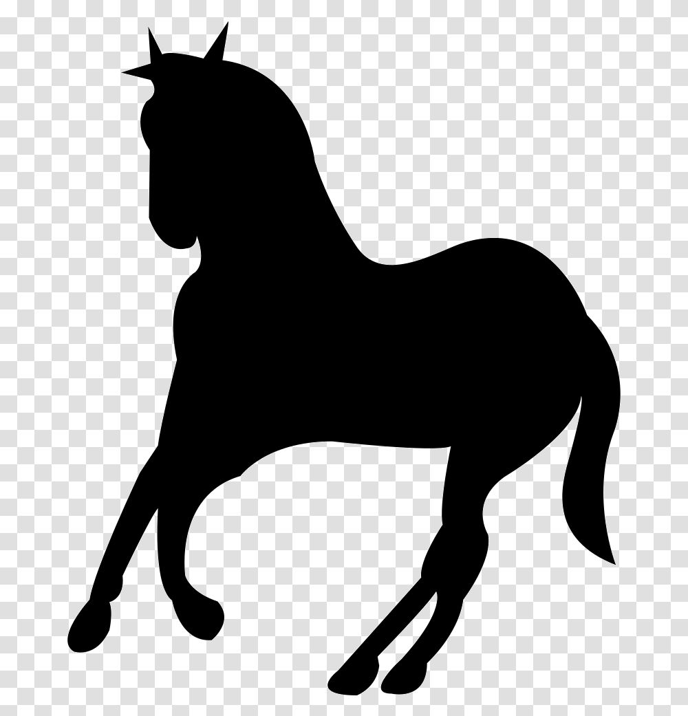 Horse Clipart Black And White Running Black Horse Logo, Silhouette, Dog, Pet, Canine Transparent Png