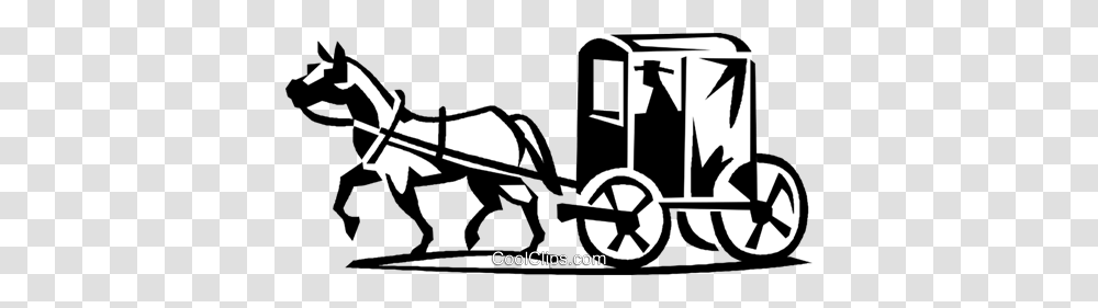 Horse Drawn Carriages Royalty Free Vector Clip Art Illustration, Horse Cart, Wagon, Vehicle, Transportation Transparent Png