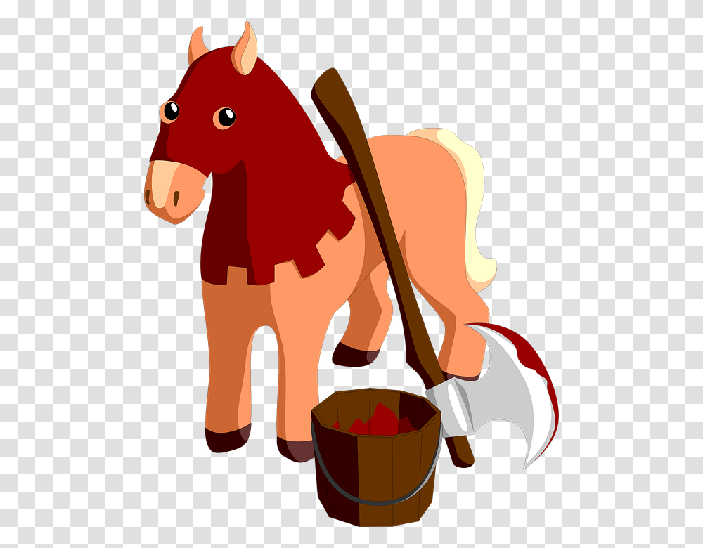 Horse Executioner Medieval Animal Cartoon, Tool, Axe Transparent Png