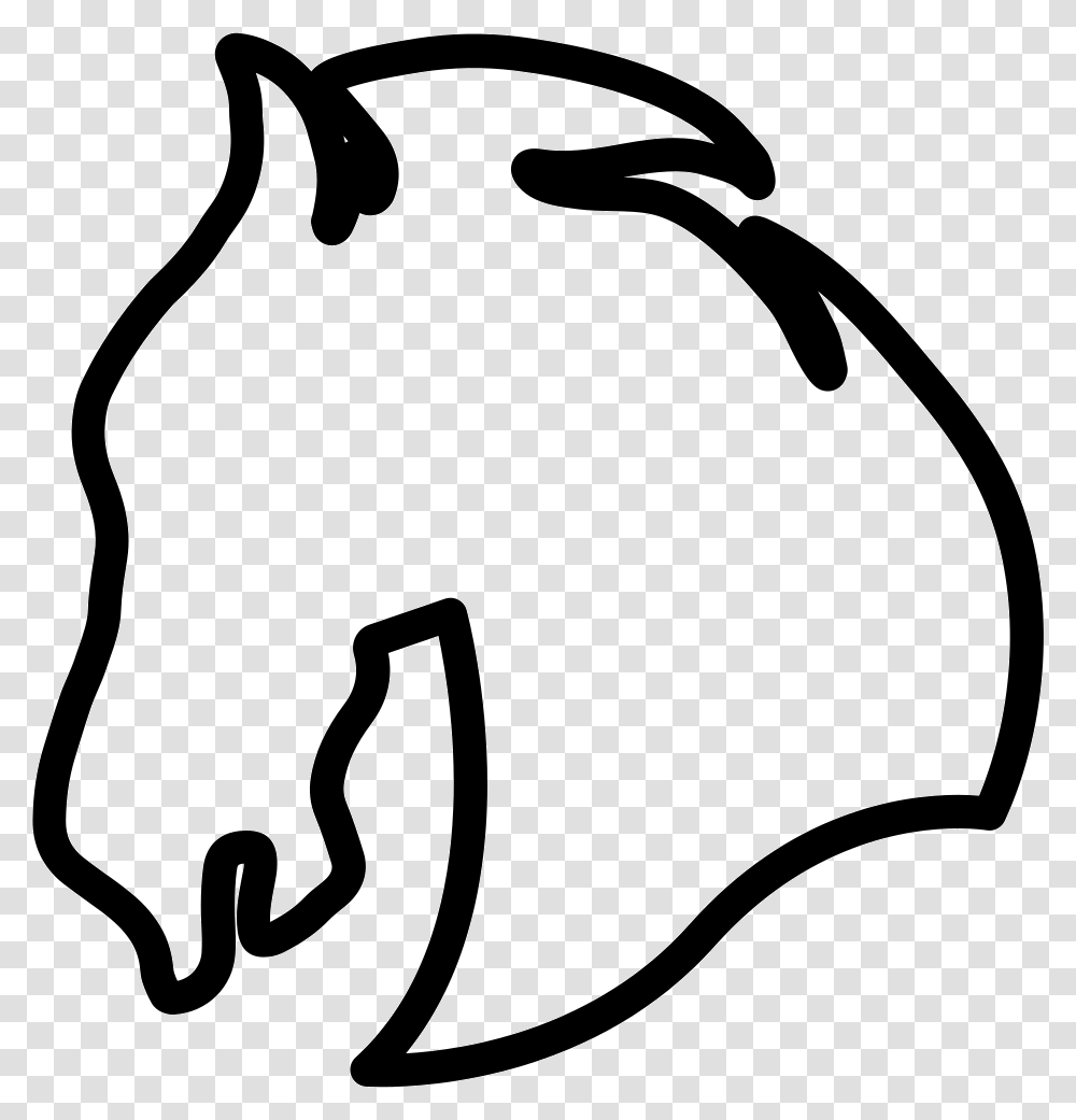 Horse Head Facing Left Outline Variant Outline Horse Head, Stencil, Dynamite, Logo Transparent Png