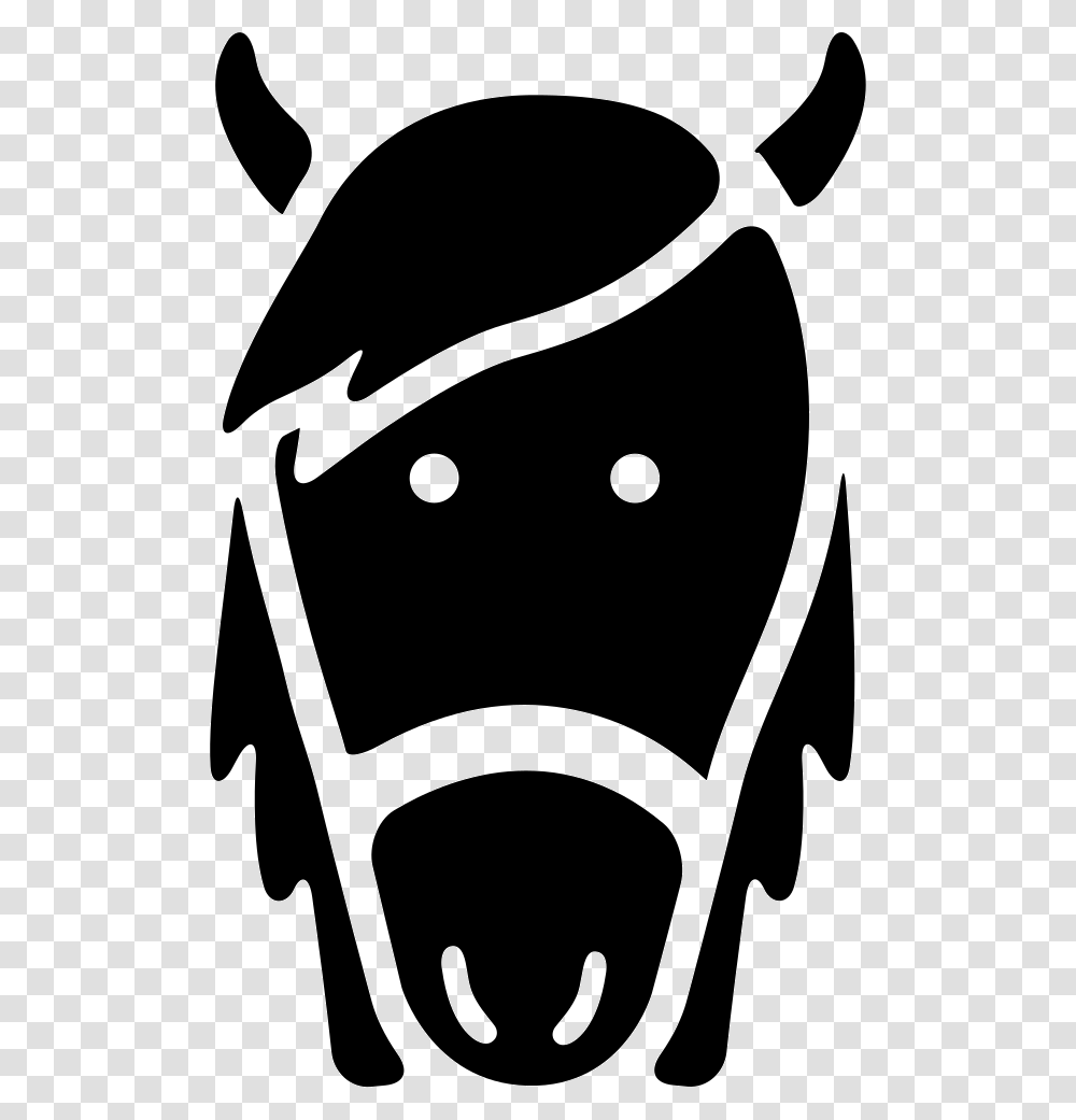 Horse Head Horse Head Icon, Stencil, Label Transparent Png