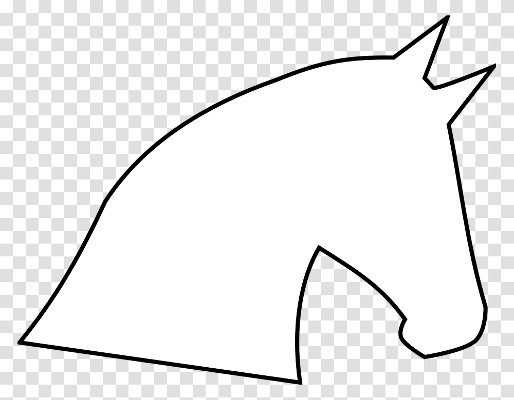 Horse Head Horse Head Outline Profile Silhouette White Horse Head Silhouette, Animal, Mammal, Logo Transparent Png