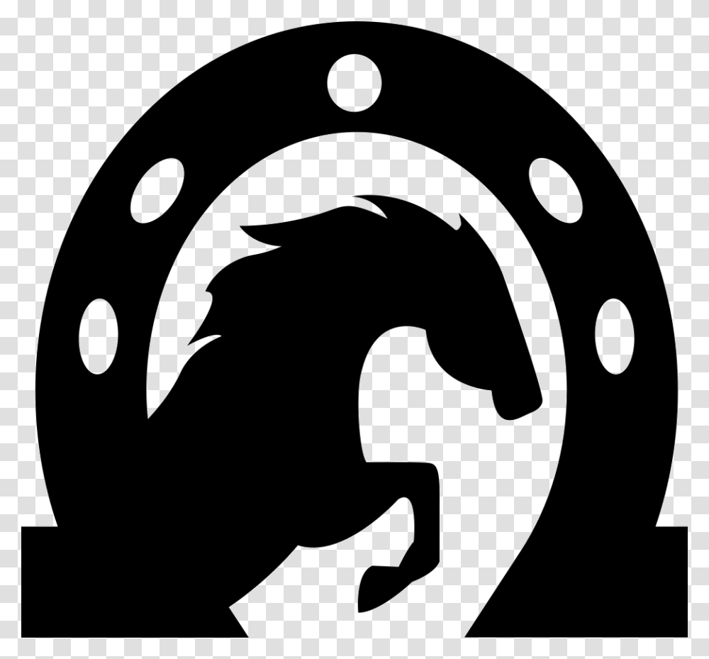 Horse Head Inside A Horseshoe Horse Decals For Cups, Stencil, Label Transparent Png