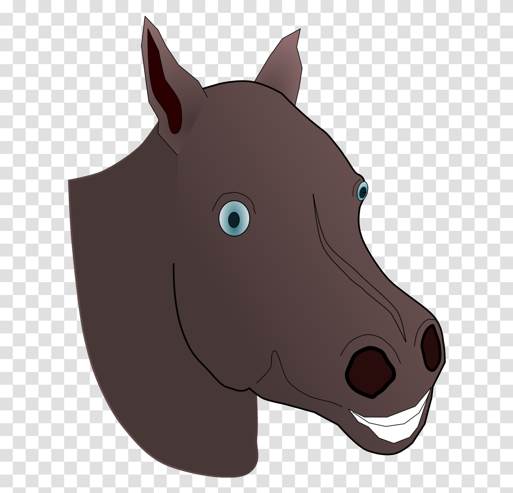 Horse Head Mask Picture Download Animated Horse Head, Snout, Pig, Mammal, Animal Transparent Png
