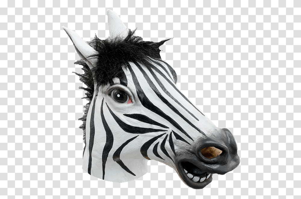 Horse Head Mask Rubber Zebra Mask, Wildlife, Mammal Transparent Png