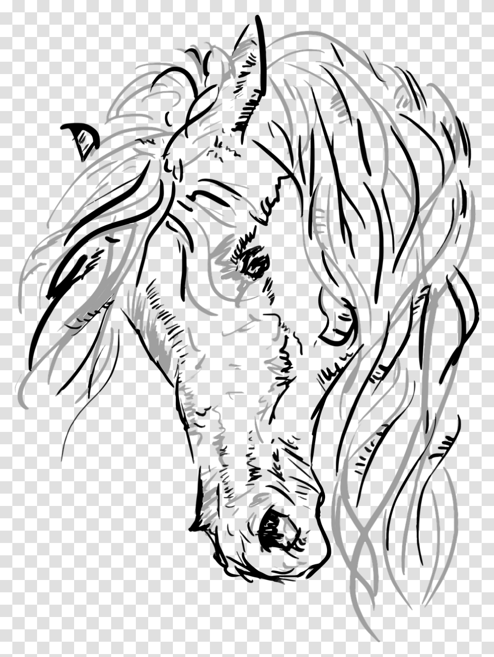 Horse Head Vector, Stencil, Tiger, Mammal, Animal Transparent Png
