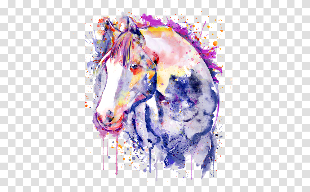 Horse Head Watercolor Portrait Onesie Purple Watercolor Horse, Ornament, Art, Pattern, Graphics Transparent Png