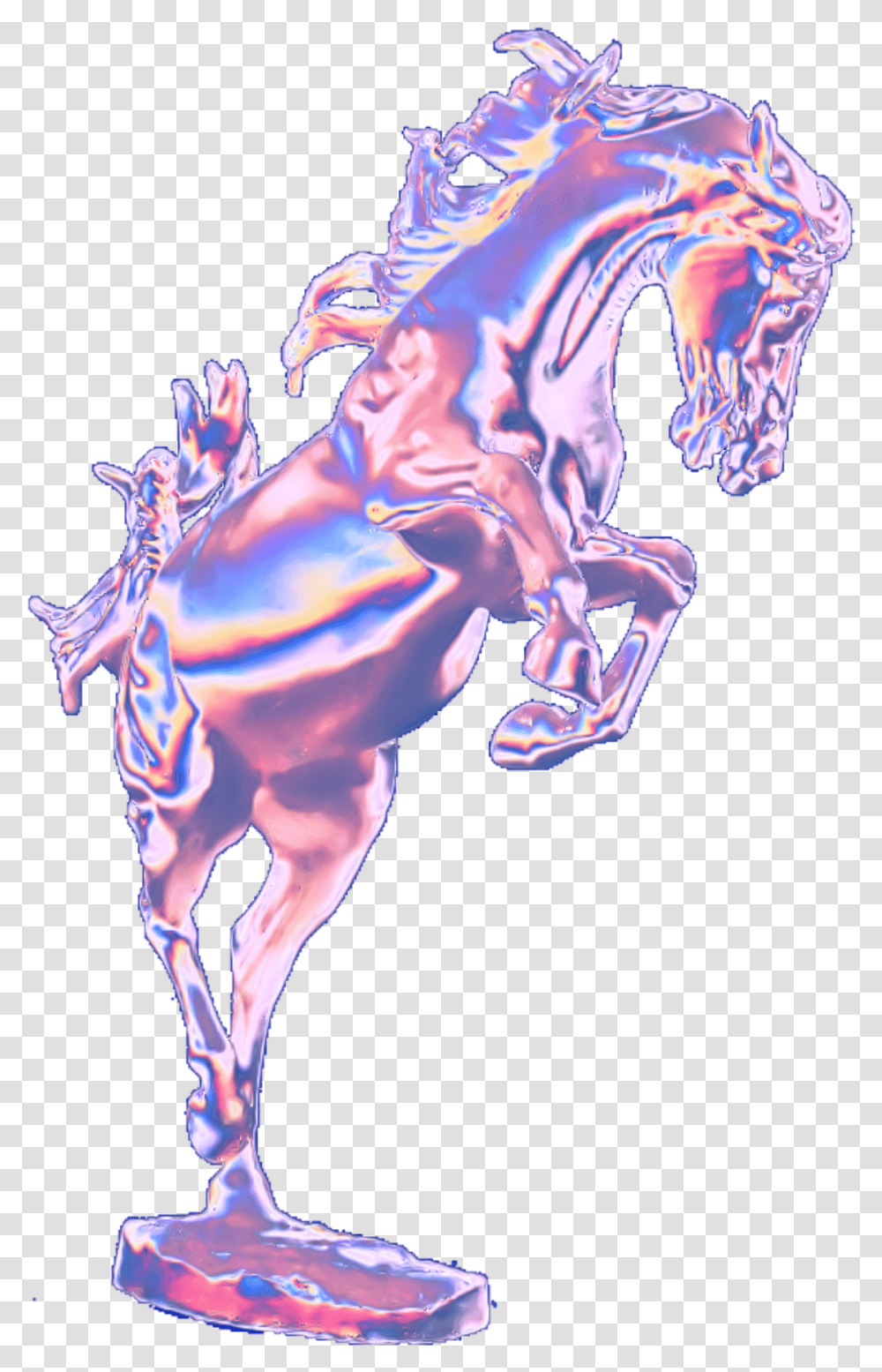 Horse Holographic Hologram Unicorn Holodaze Holo Hologr Illustration, Mammal, Animal, Person, Art Transparent Png