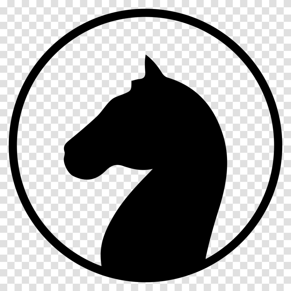 Horse Icon In Circle, Label, Sticker Transparent Png