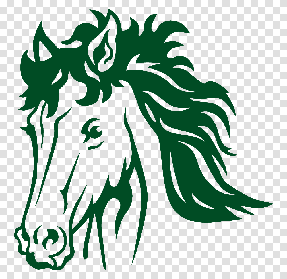 Horse Icon Mustang Logo Green And White, Plant, Tree, Nature, Vegetation Transparent Png