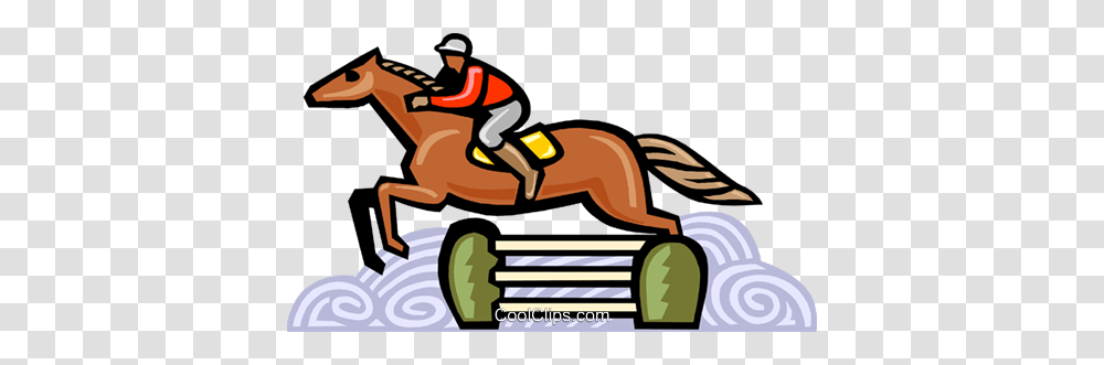 Horse Jumping Royalty Free Vector Clip Art Illustration, Mammal, Animal, Field, Vehicle Transparent Png